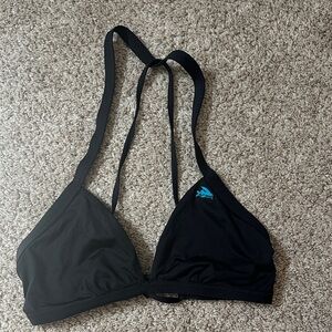 Patagonia Black Bikini Top with Blue Accent